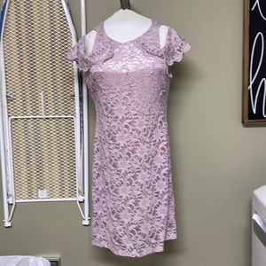 Tiana B.. size 8P.  Cold shoulder lavender dress with sequences